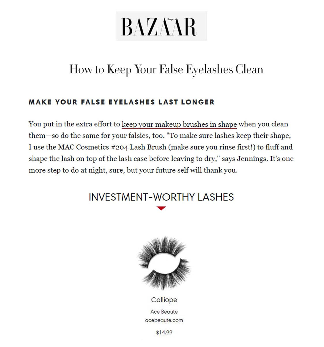 Harpers Bazaar Ace Beauté