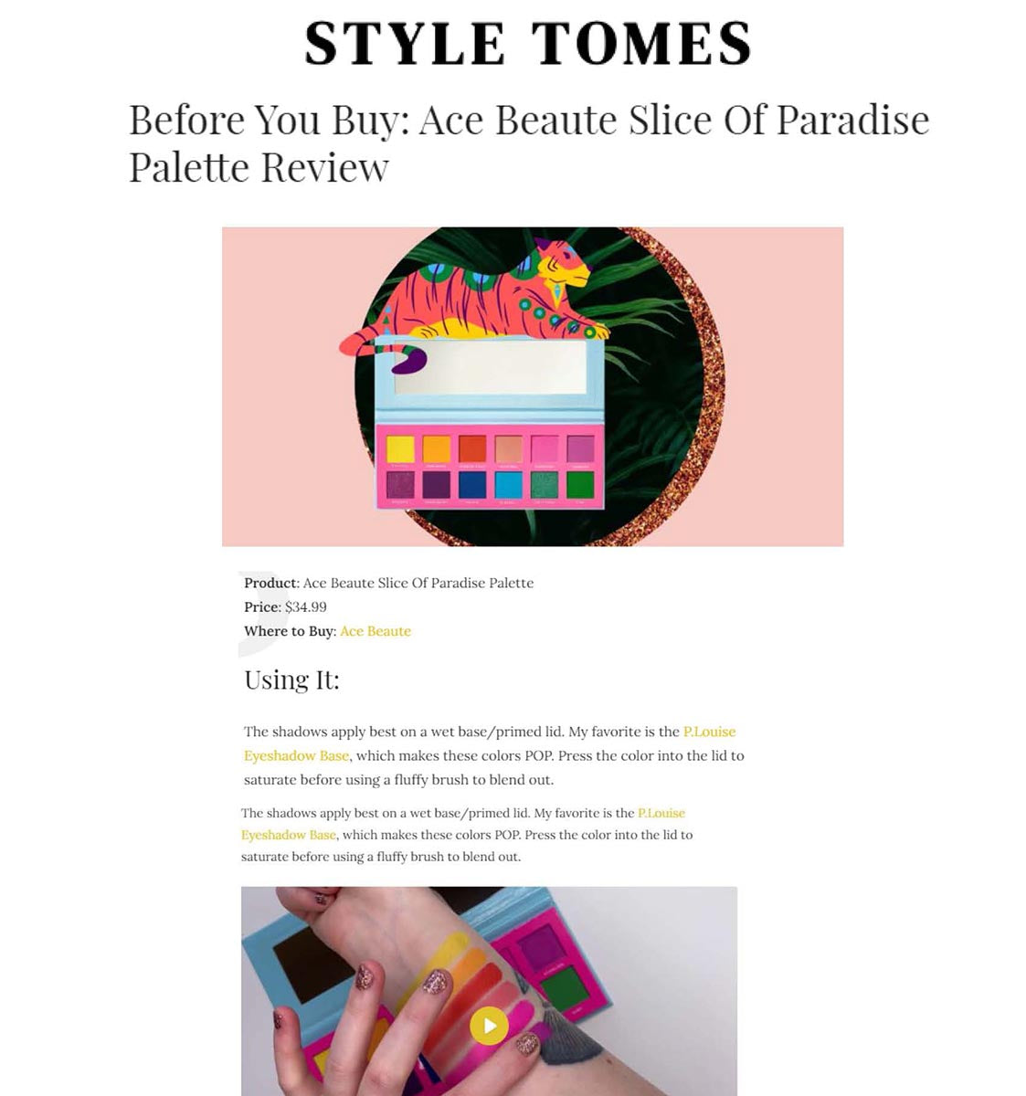 Style Tomes Ace Beauté