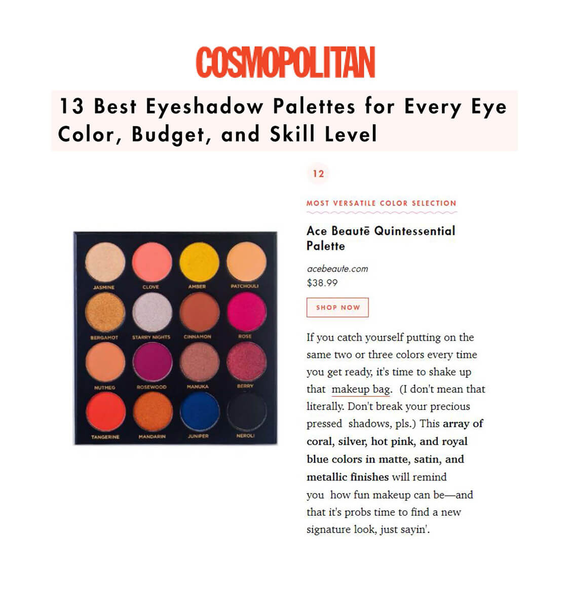 Cosmopolitan Ace Beauté