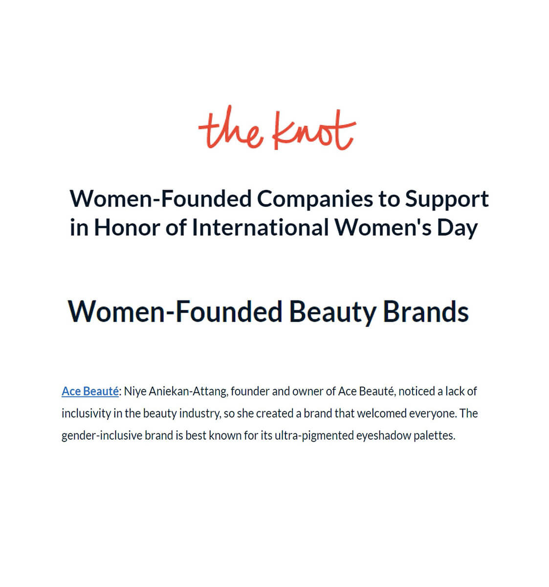 The Knot Ace Beauté