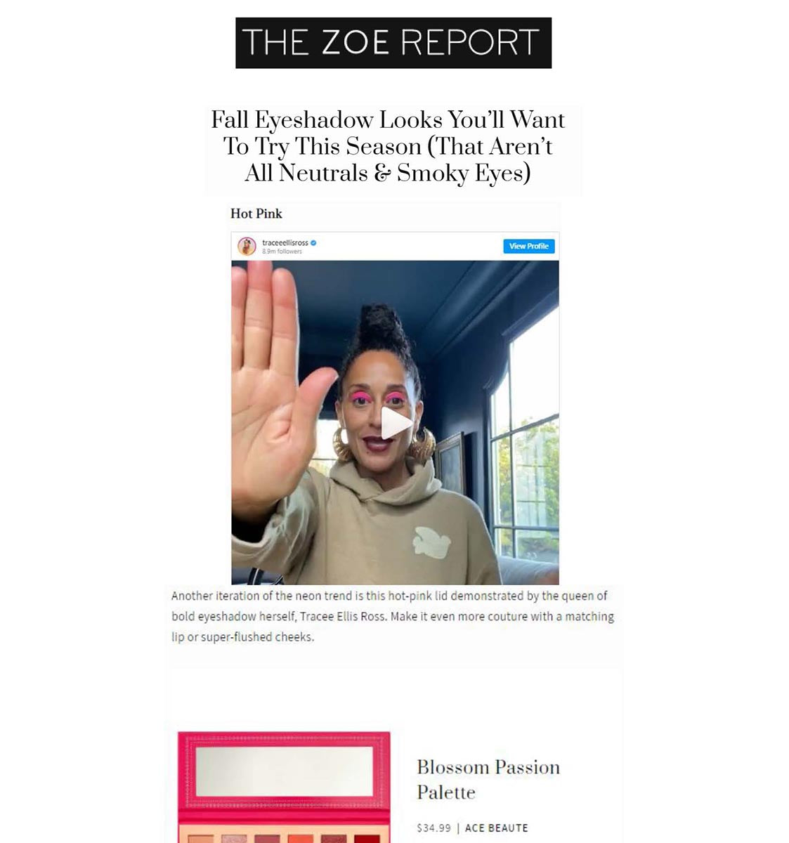 the Zoe Report Ace Beauté