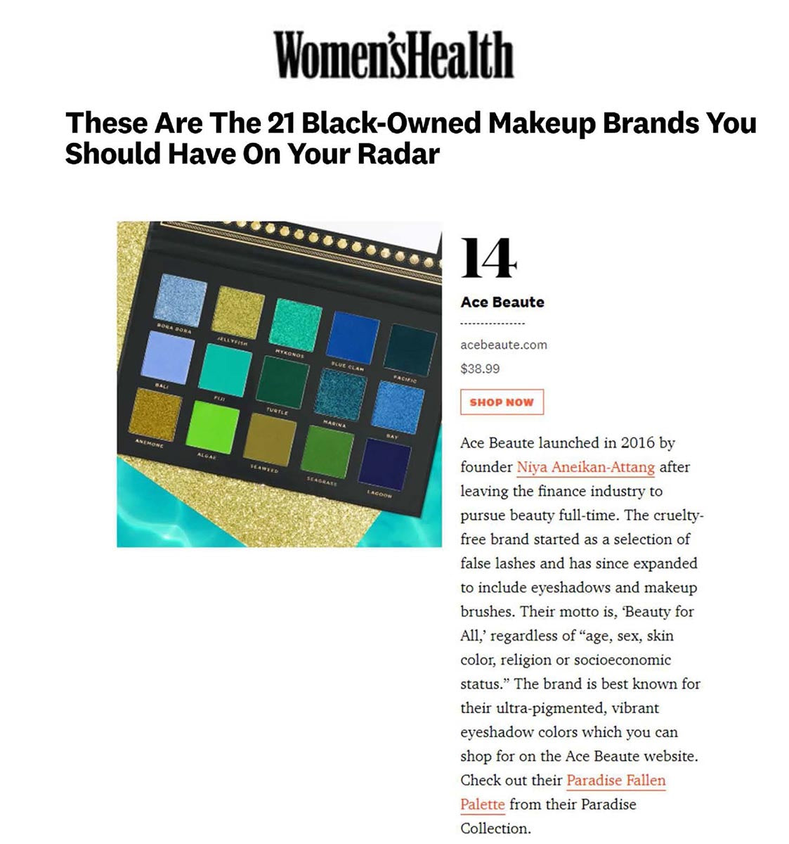 Women's Health Ace Beauté