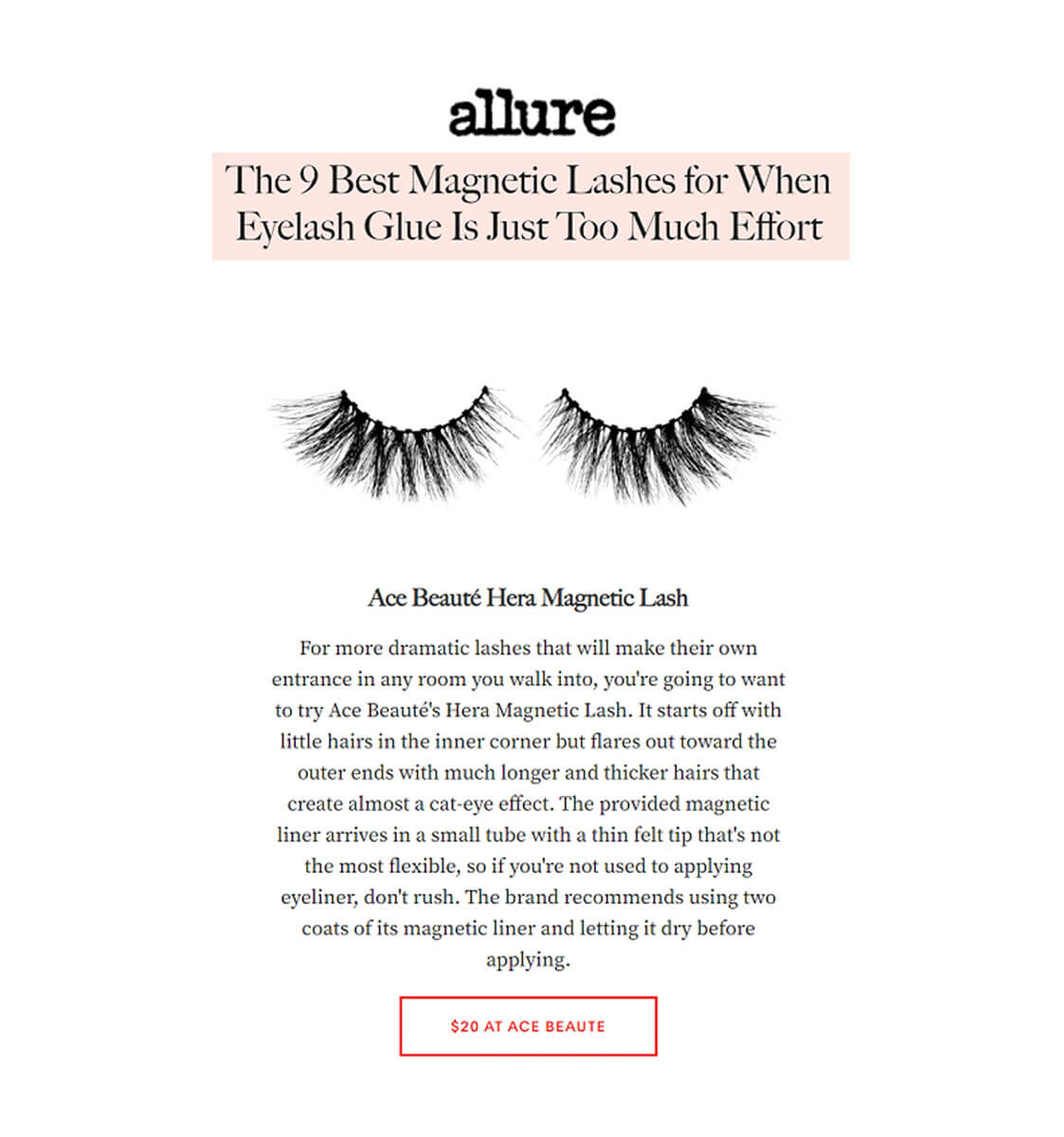 Ace Beauté Allure Magazine