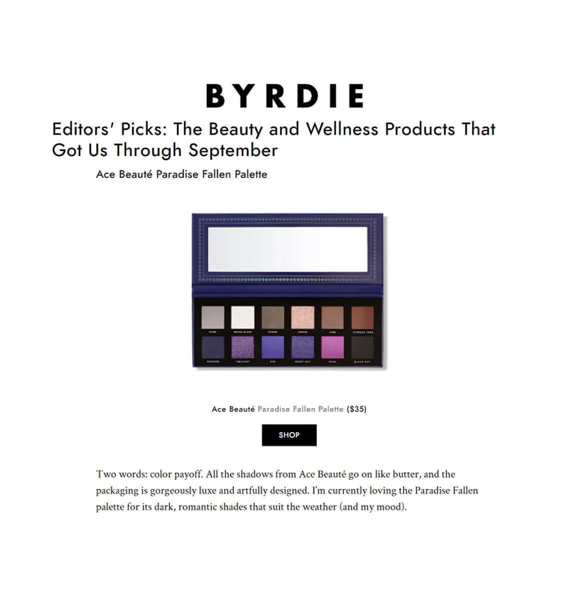 Byrdie Ace Beauté