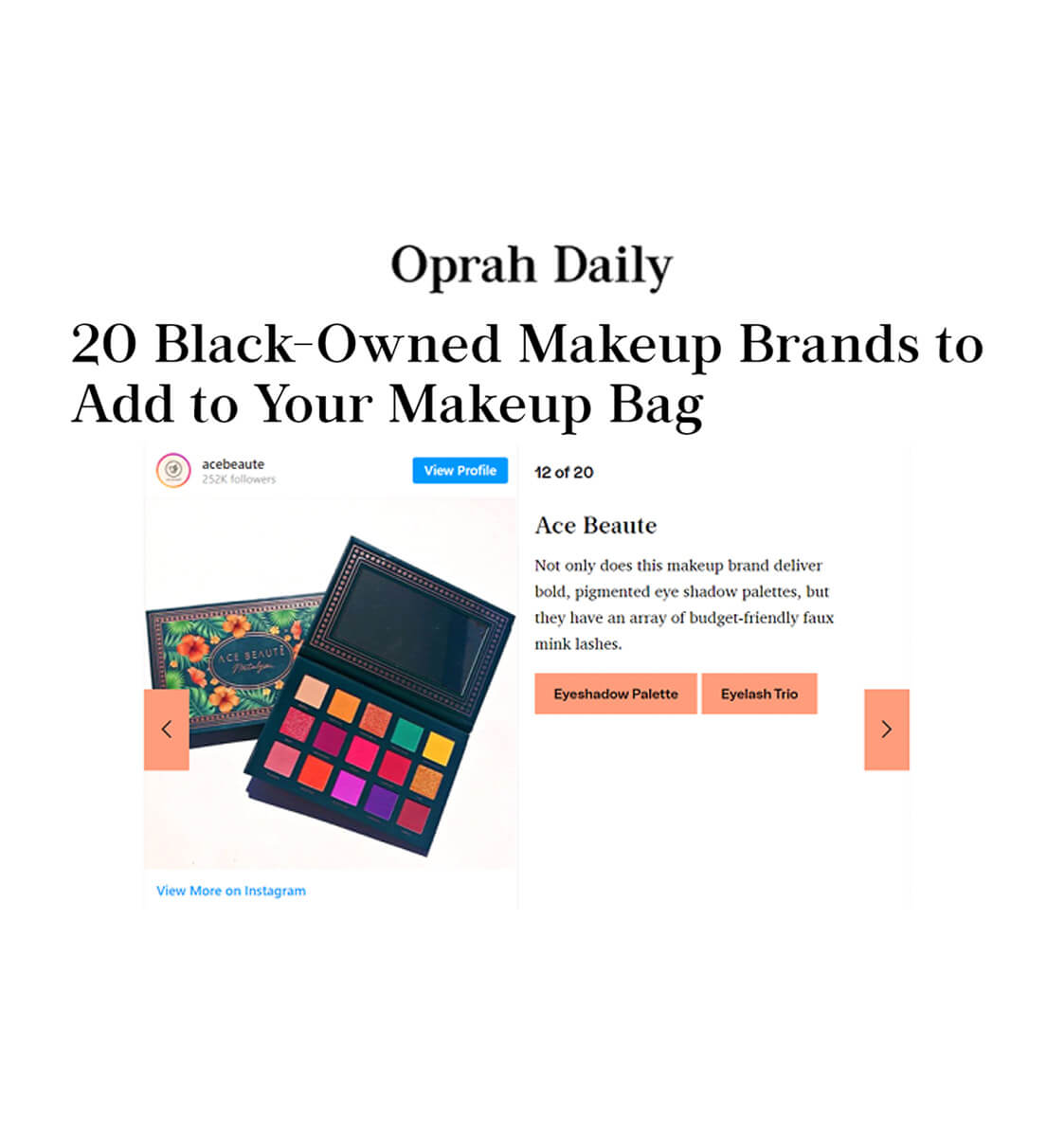 Oprah Daily Ace Beauté