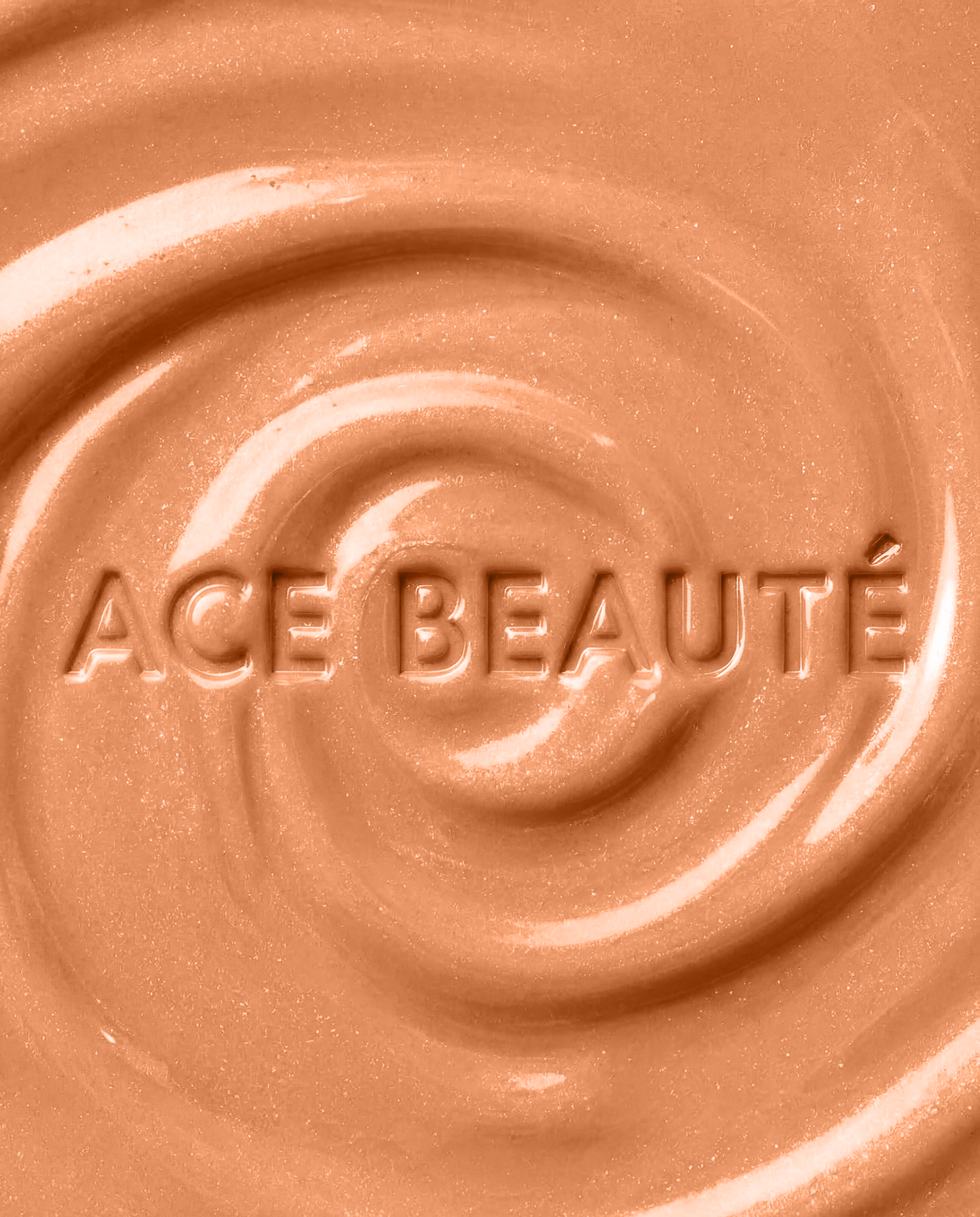 Ace Beaute logo on product texture