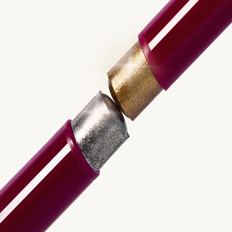 Silver Lining silver shimmer eyeshadow and Flash Back gold shimmer eyeshadow  with sparkling pigment

