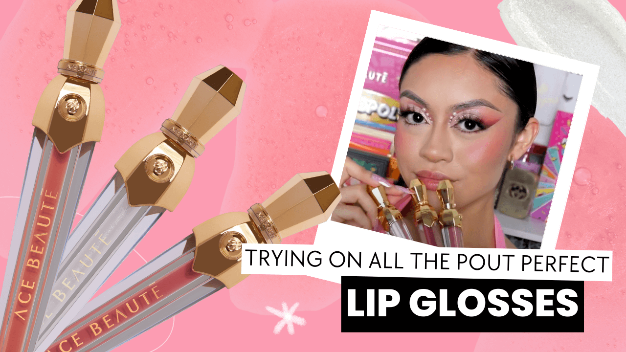 Trying on the Pout Perfect Lip Glosses