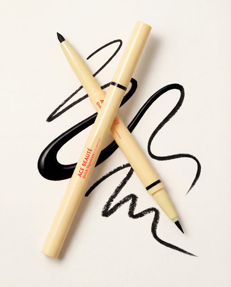 Double sided waterproof eyeliner with liquid liner and eye pencil
