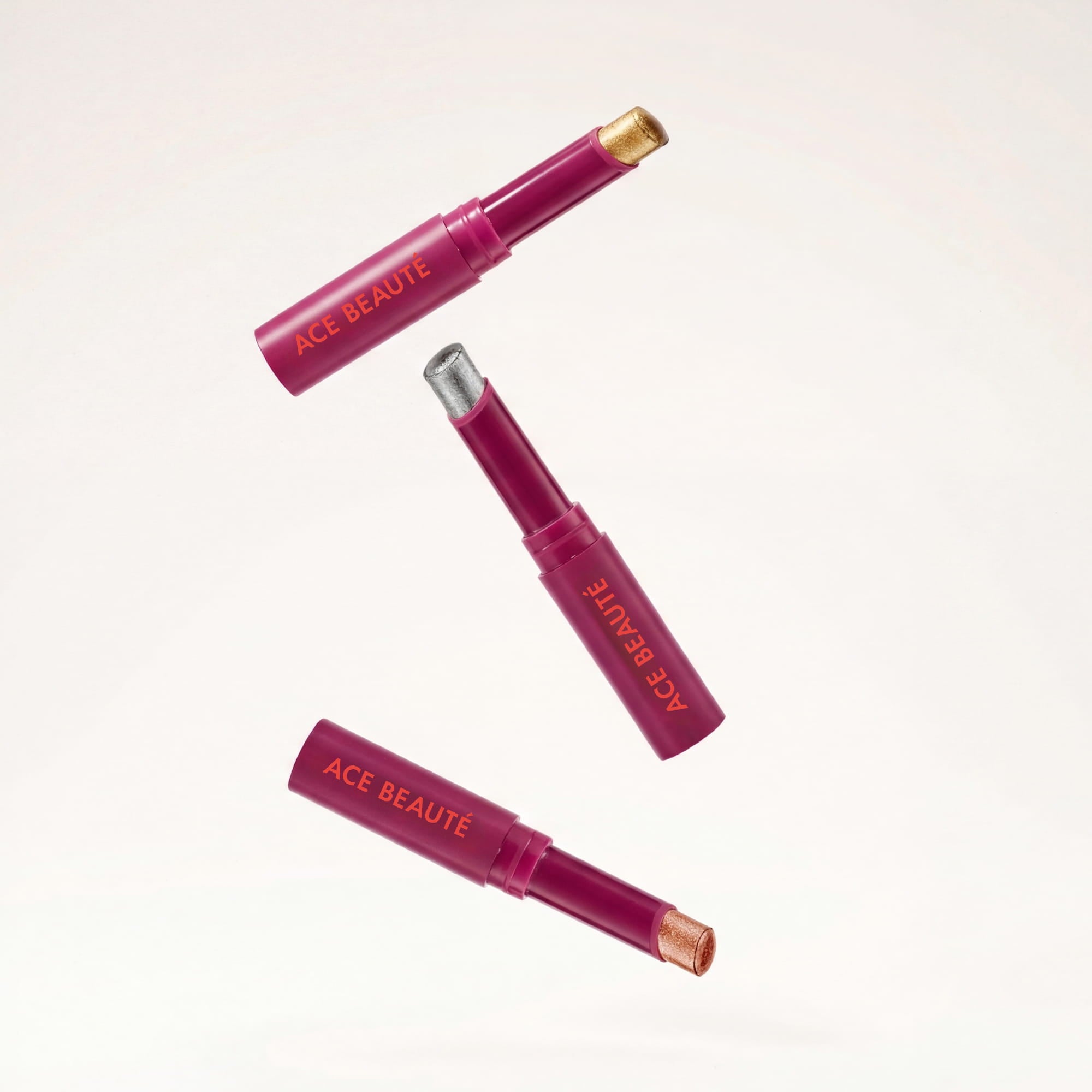 Ace Beauté shimmer eyeshadow sticks delivering sparkling eye makeup