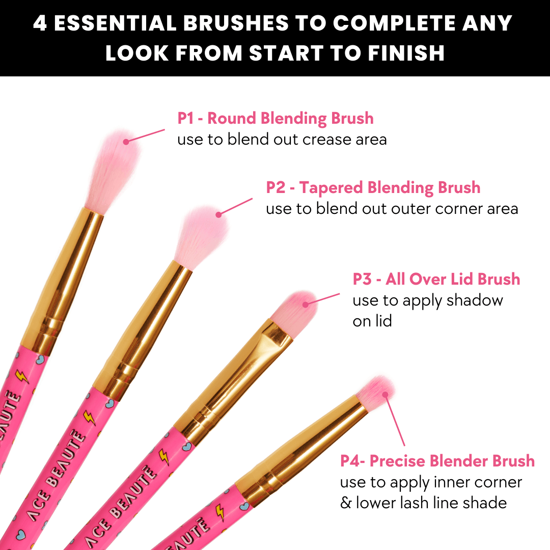 Ace Beauté Paletteopoly Brush Set of 4