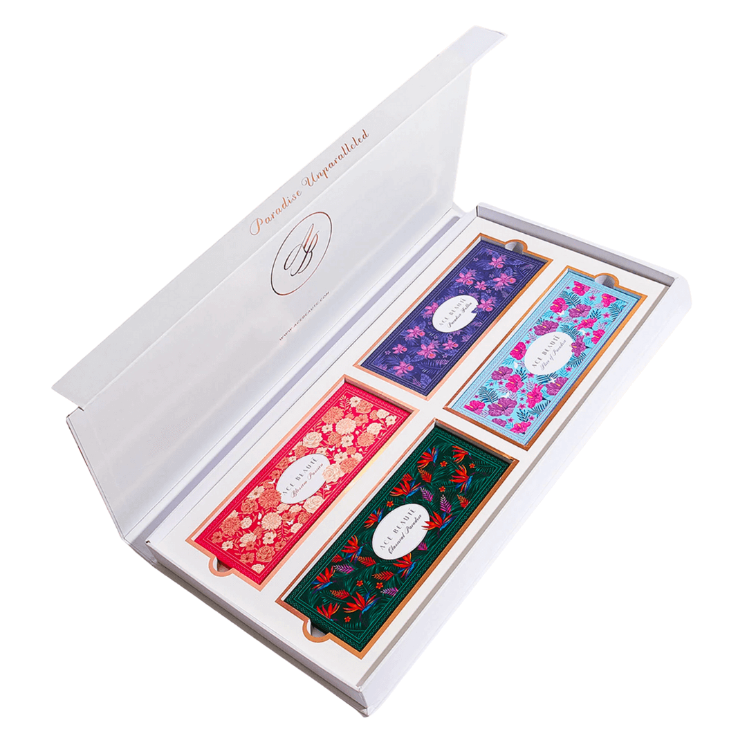 Ace Beauté Paradise Collection with Limited Edition PR Box (Blossom Passion, Paradise Fallen, Classical Paradise, & Slice of Paradise)